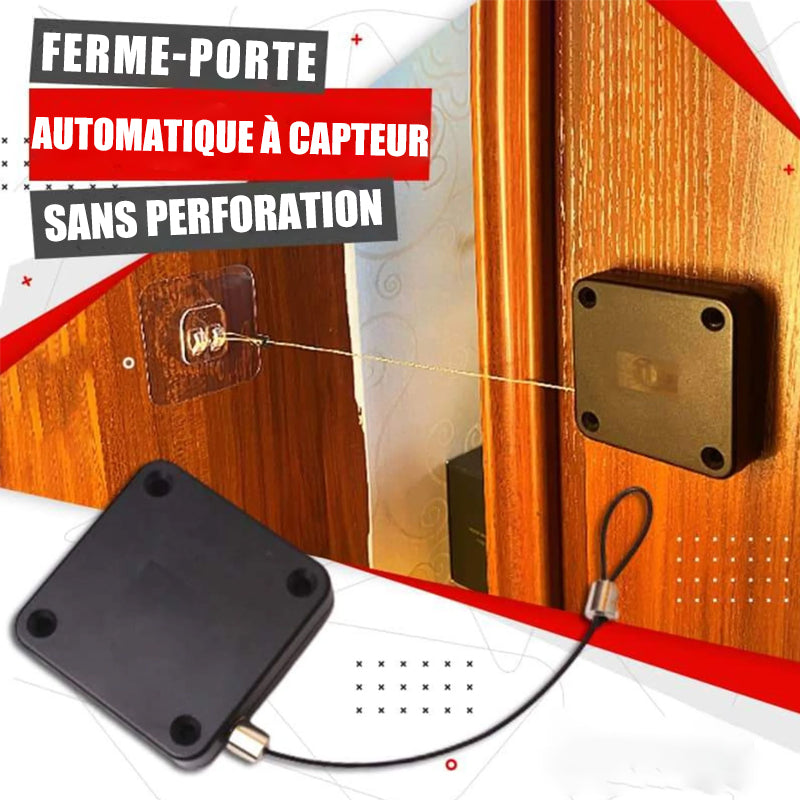 Ferme-porte automatique à capteur sans perforation