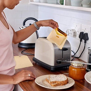Sac à toast réutilisable en téflon résistant aux hautes températures (paquet de 5)