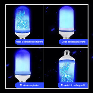 Ampoule à Flamme LED avec Effet de Détection de Gravité